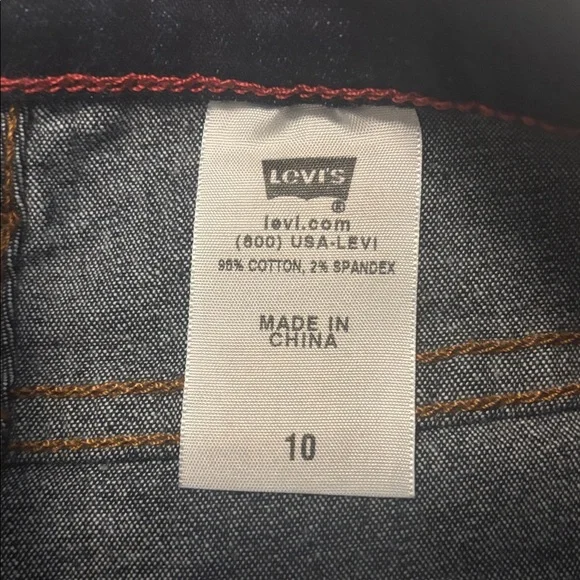 Levi's 512 Dark Indigo perfect slimming Capri SZ 10 high rise wide leg NWOT - Picture 4 of 15